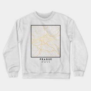 PRAGUE CZECH REPUBLIC CITY STREET MAP ART Crewneck Sweatshirt